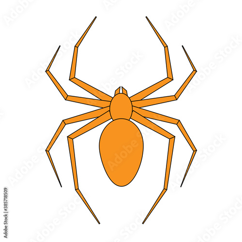 Simple illustration of spider for Happy Halloween Day