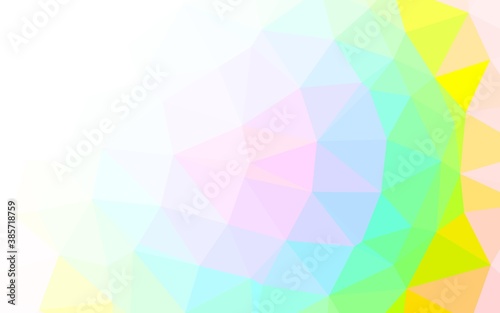 Light Multicolor  Rainbow vector abstract polygonal layout.