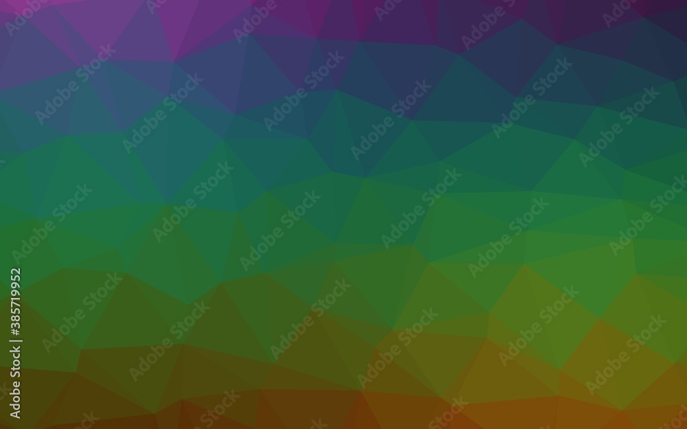Obraz premium Dark Multicolor, Rainbow vector low poly layout.
