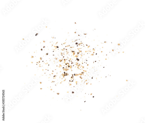 Ground black pepper isolated on a white background