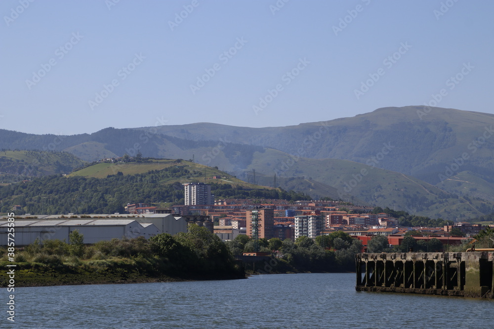 Urbanscape from the estuary of Bilbao