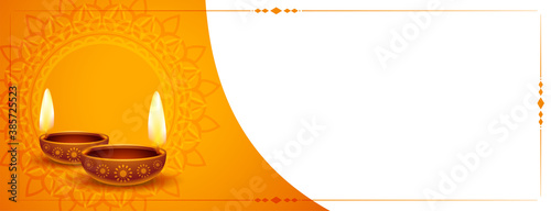 happy diwali traditional banner with text space