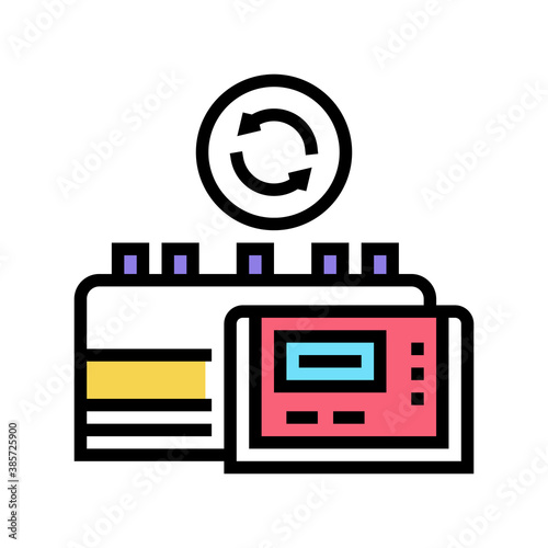 medicine factory equipment replacement color icon vector. medicine factory equipment replacement sign. isolated symbol illustration