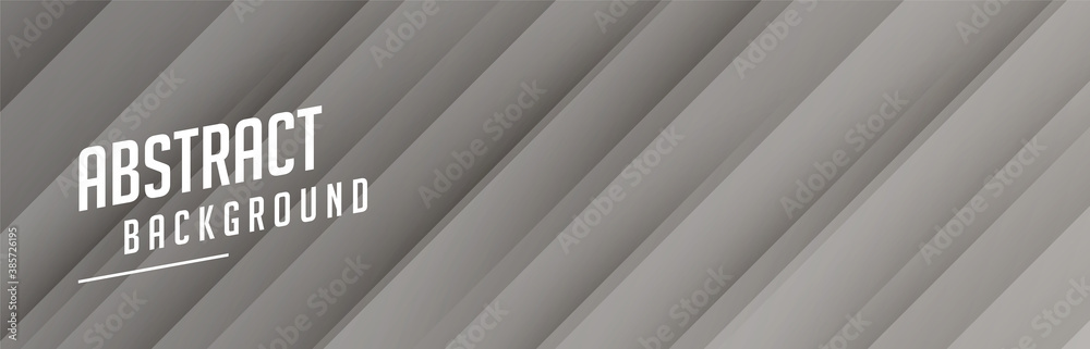 Fototapeta premium gray banner design with stripe shape pattern