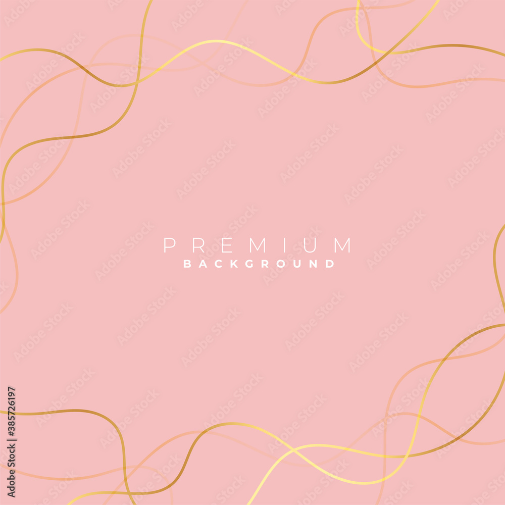 minimalist golden curve lines on pastel background design minimalist golden curve lines on pastel background design
