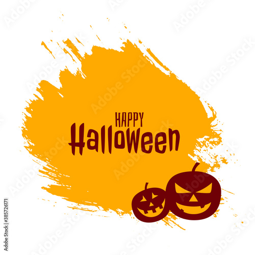 Happy halloween with scary pumpkins design card