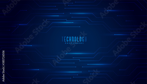 stylish blue technology circuit diagram lines background