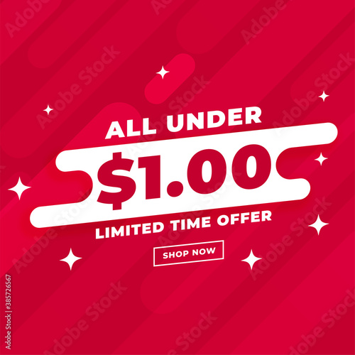 all under dollar one sale and deal template