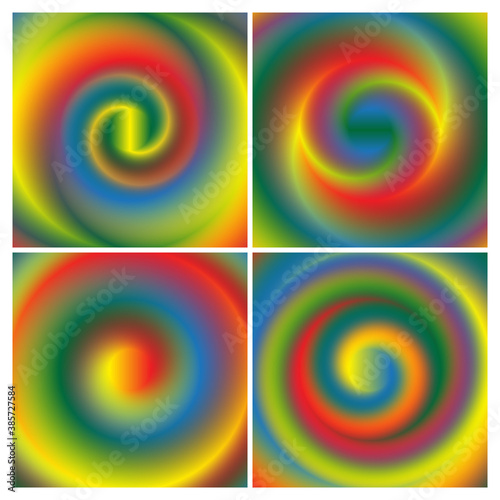 Set of abstract colorful blended background for poster, greeting card, cover graphic design.