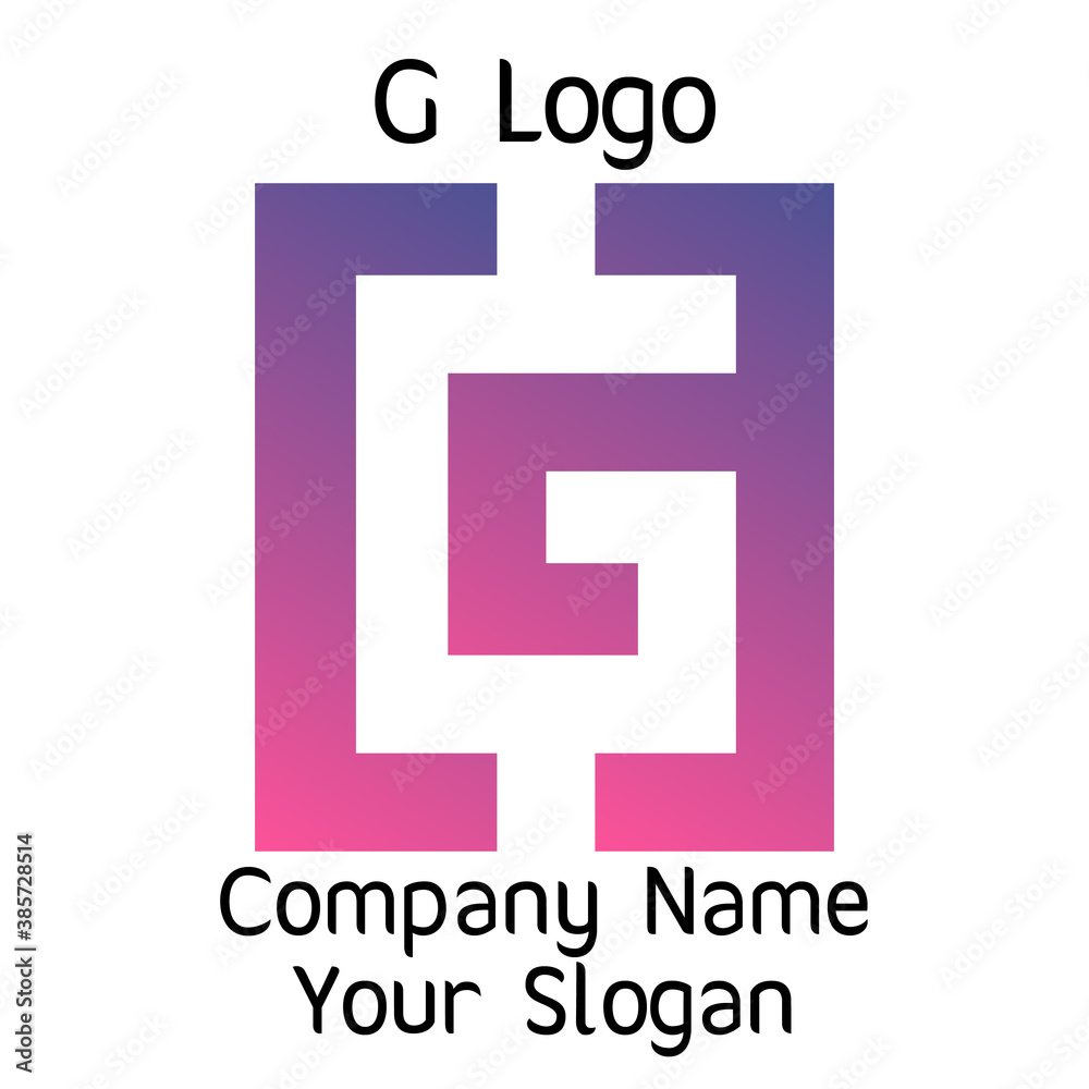Fototapeta premium G initials logo, name initials logo, company initials logo, person initials logo.