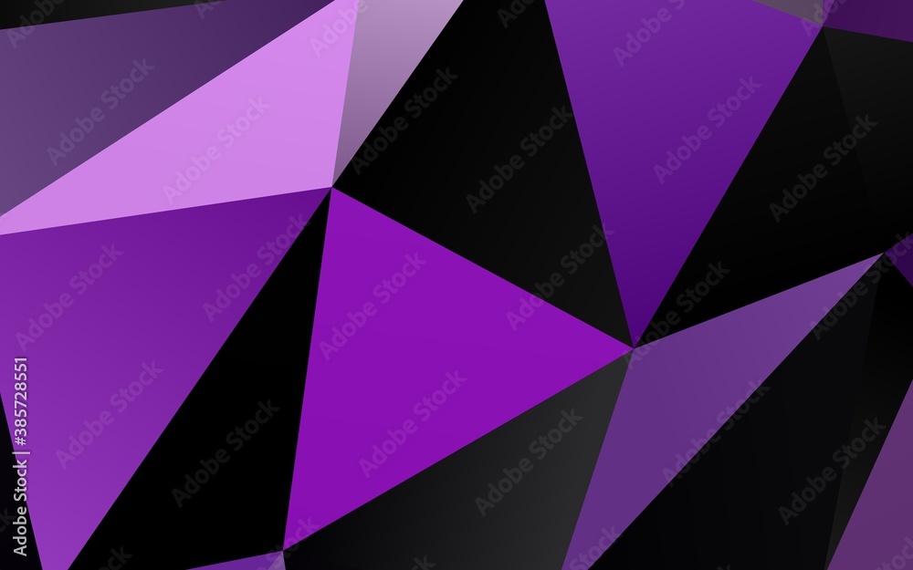 Fototapeta premium Light Purple vector low poly layout.