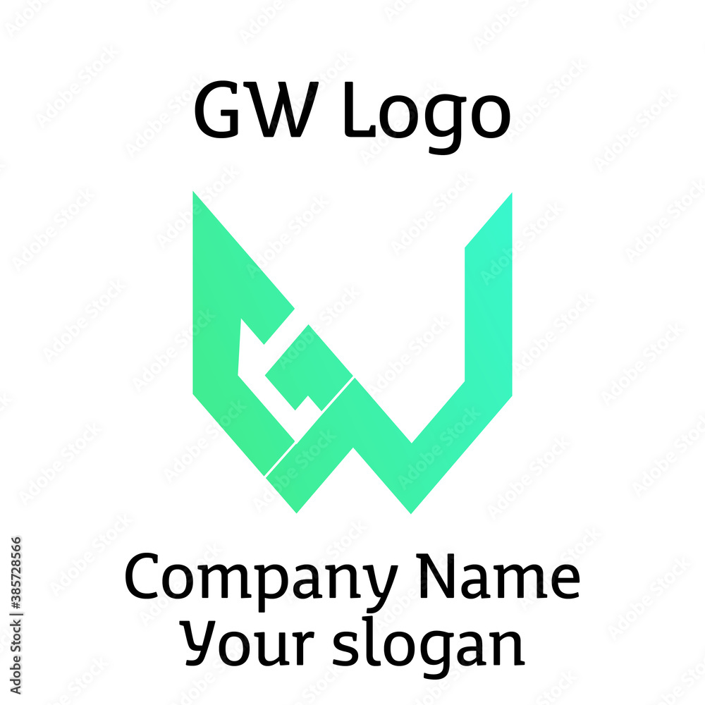 GW initials logo, name initials logo, company initials logo, person initials logo. GW initials logo, name initials logo, company initials logo, person initials logo.