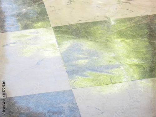 Fototapeta Naklejka Na Ścianę i Meble -  市松模様のPタイルの床