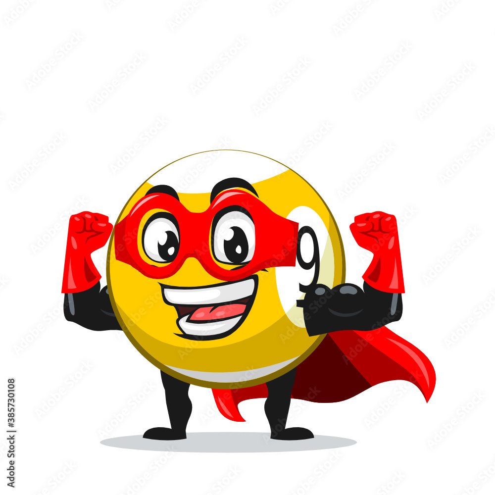 vector illustration of billiard ball character or mascot vector illustration of billiard ball character or mascot