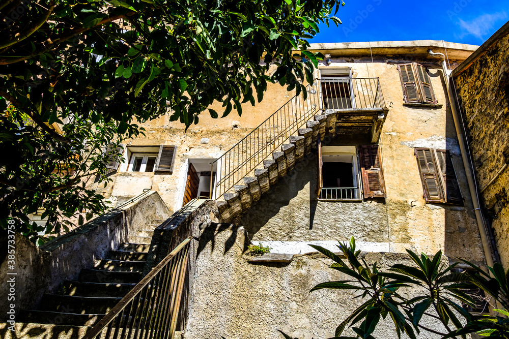 typical old facade in italy