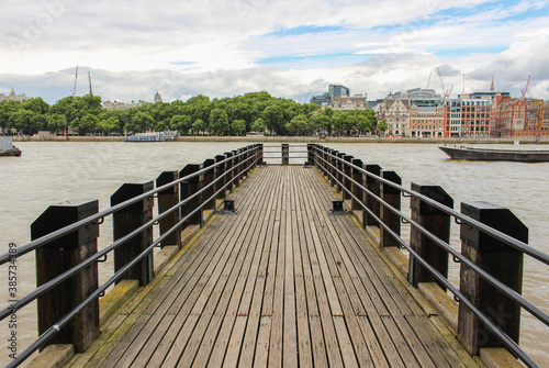 pier on the river © matesek15