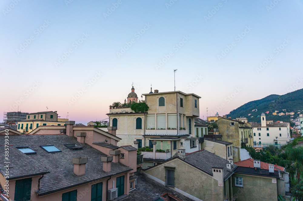 view of Chiavari, Genoa, Italy