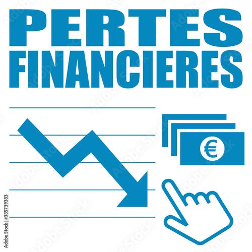 Logo pertes financières.