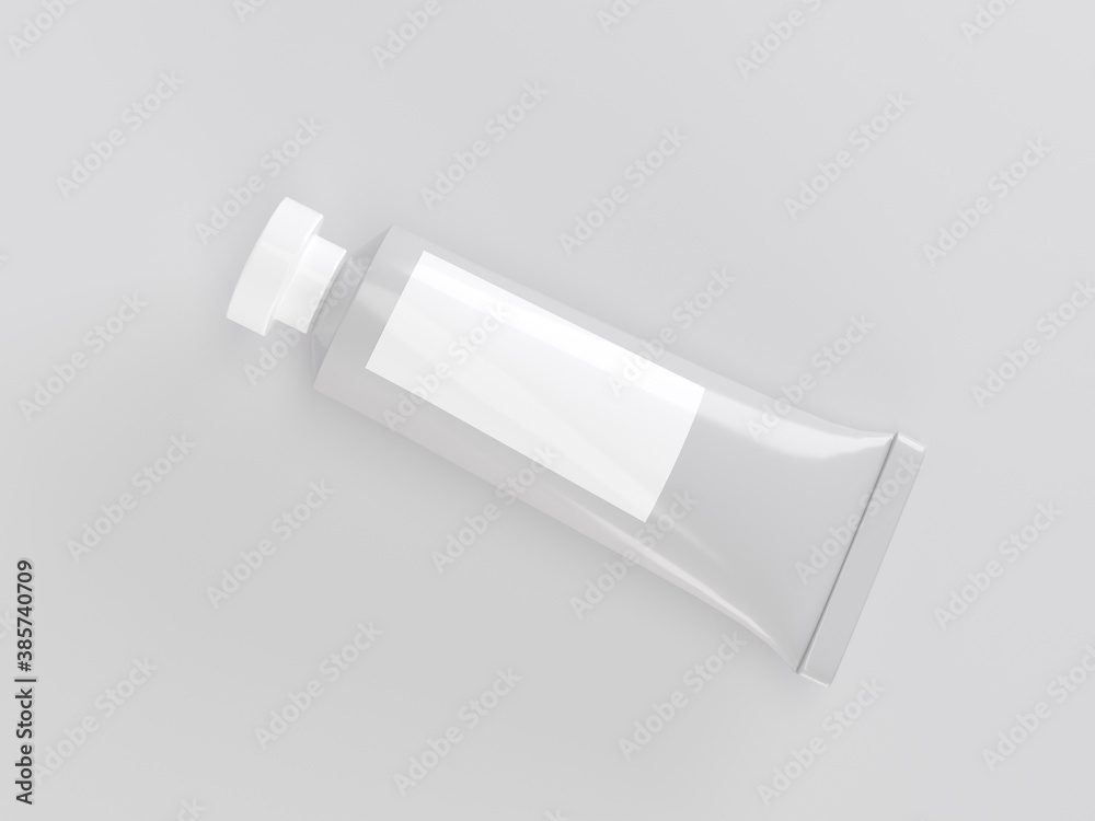 Grey Cosmetic Tube Mockup Illustration Grey Cosmetic Tube Mockup Illustration