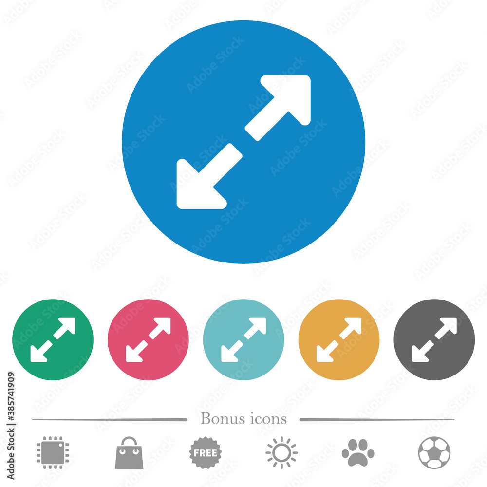 Resize full flat round icons Resize full flat round icons