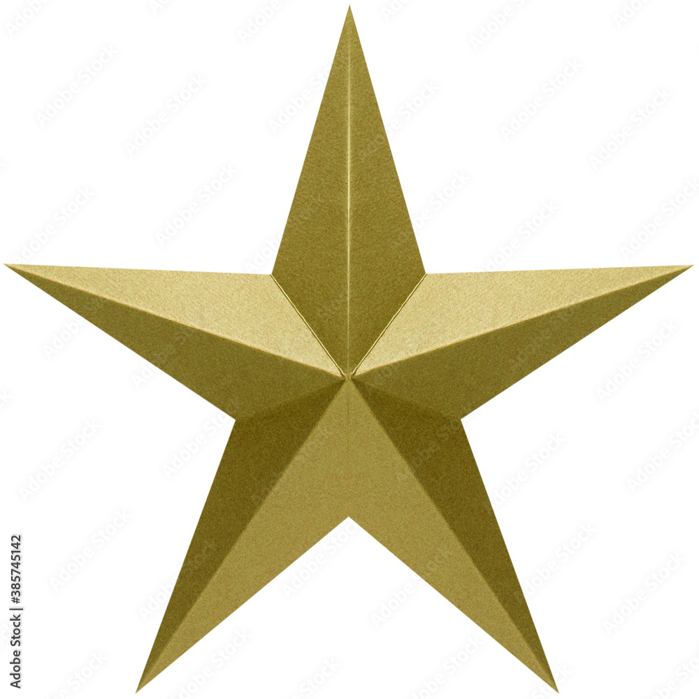 Fototapeta premium golden star isolated on white