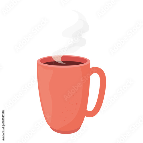 coffee mug design of drink caffeine breakfast and beverage theme Vector illustration