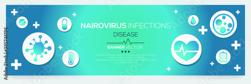 Creative (Norovirus Infection) disease Banner Word with Icons ,Vector illustration.	
