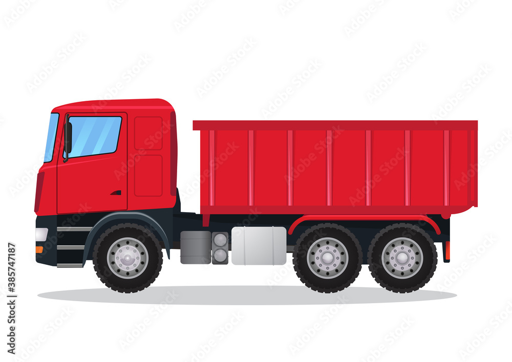 Dump Truck vector icon illustration