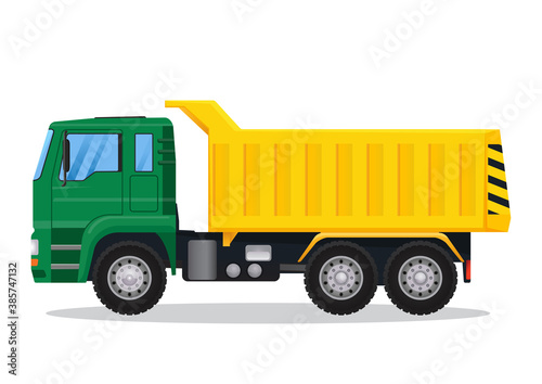 Dump Truck vector icon illustration