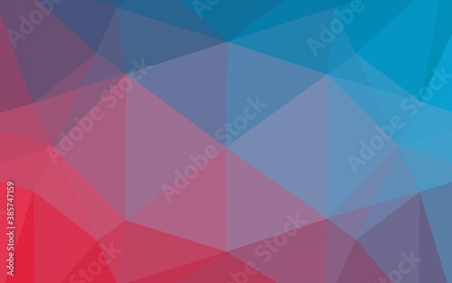 Light Blue  Red vector abstract polygonal texture.