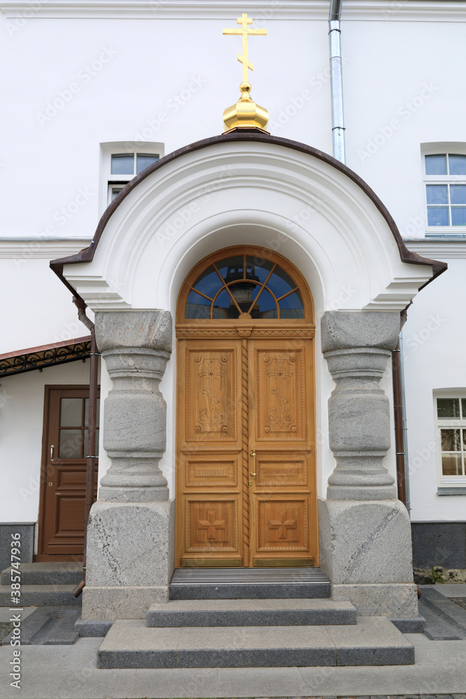 Gate of building in Valaam monastery