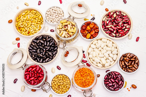 Assorted different types of beans