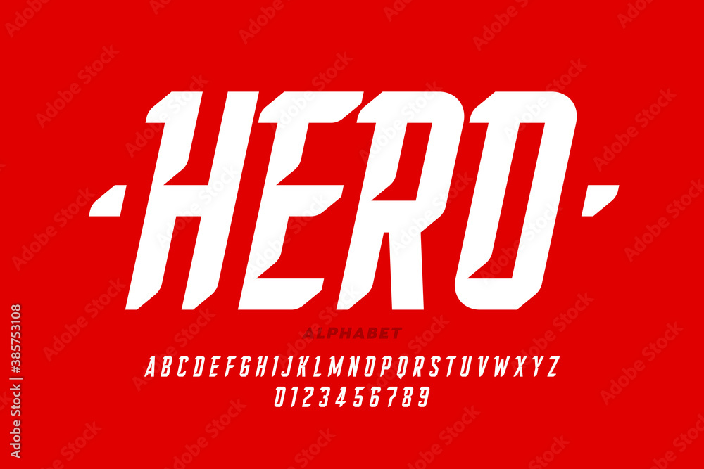 Comic book Superhero style font, alphabet letters and numbers vector illustration Comic book Superhero style font, alphabet letters and numbers vector illustration