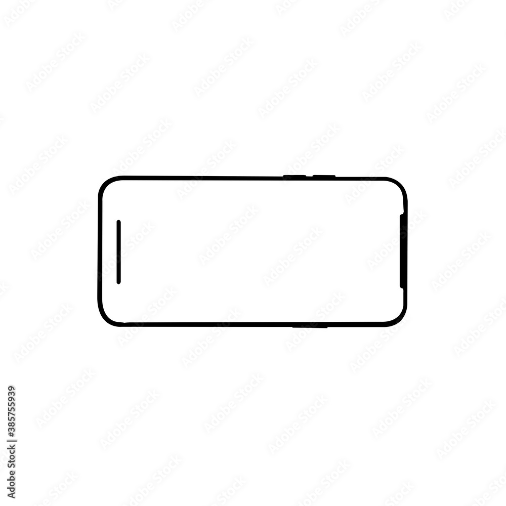 phone front isolated on white background phone front isolated on white background