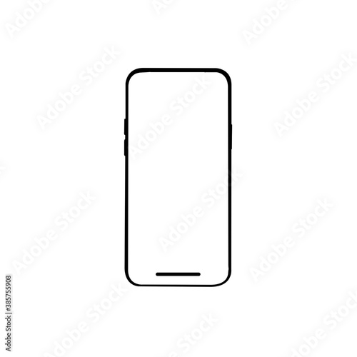 phone front isolated on white background