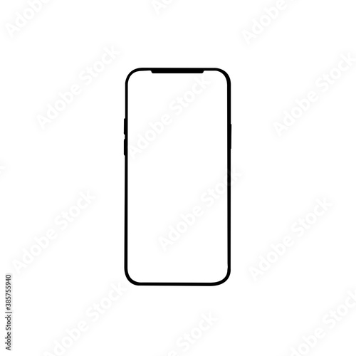 phone front isolated on white background
