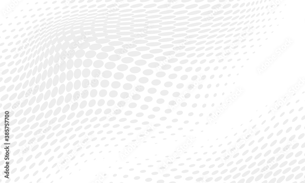 Halftone dots wavy background. White and grey backdrop Halftone dots wavy background. White and grey backdrop