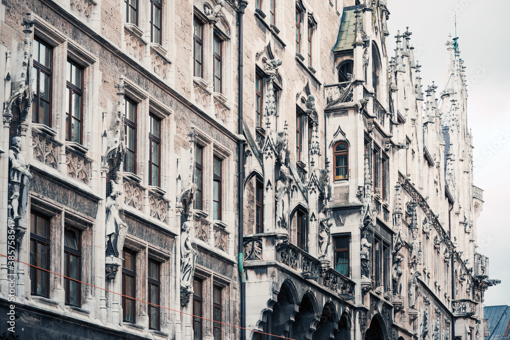 Antique building view in Old Town Munich, Germany