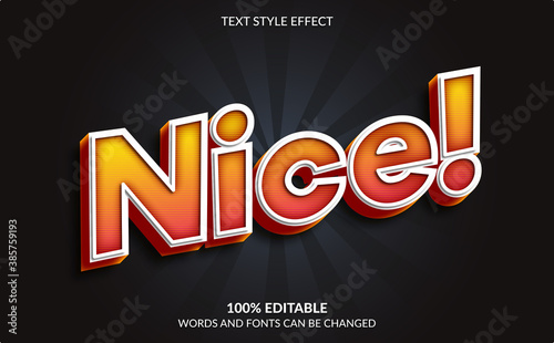 Editable Text Effect, Nice, Cartoon And Comic Text Style