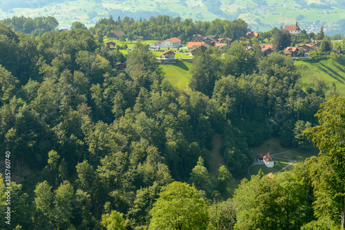 The village of Flüeli-Ranft  on the Swiss alps photo