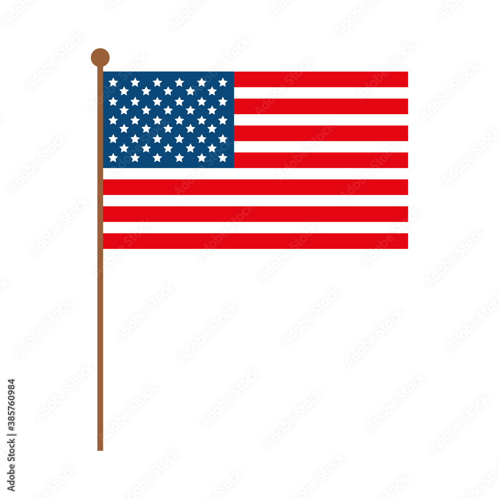 Fototapeta premium usa flag design, United states independence day and national theme Vector illustration