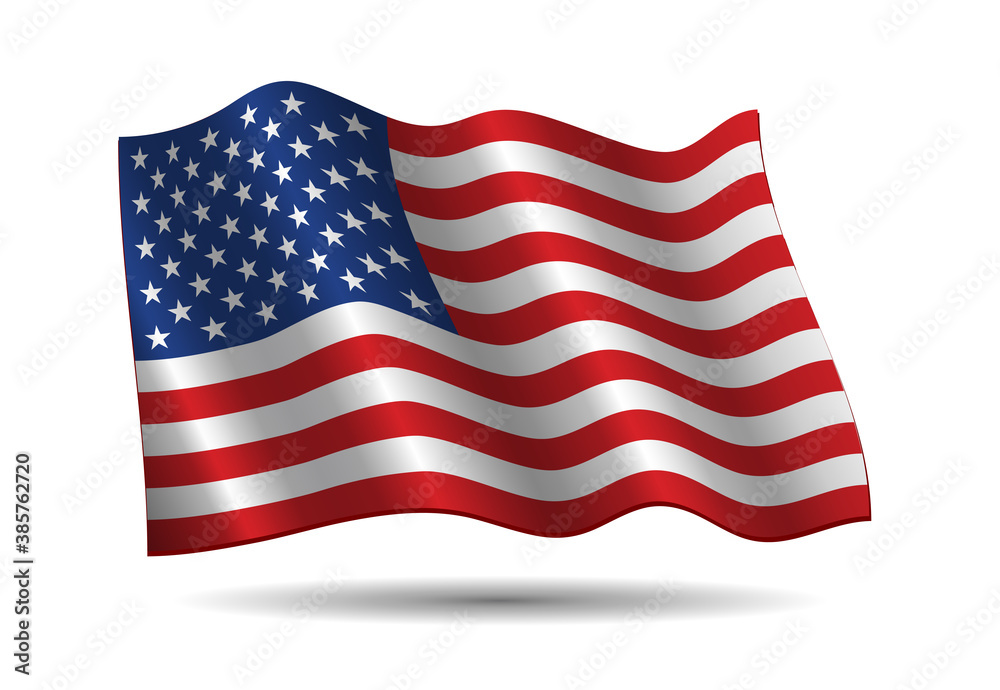 Fototapeta premium United States Flag Vector Closeup Illustration 