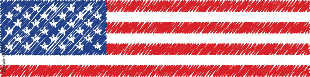 United States Flag Vector Closeup Illustration United States Flag Vector Closeup Illustration