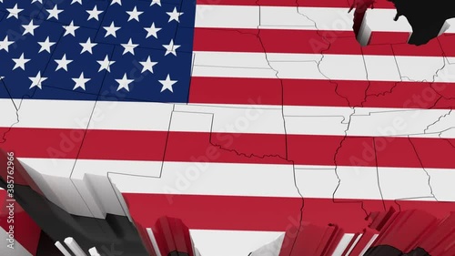 map of usa on black floor