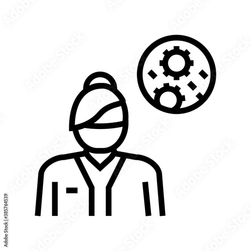 infectious disease medical specialist line icon vector. infectious disease medical specialist sign. isolated contour symbol black illustration