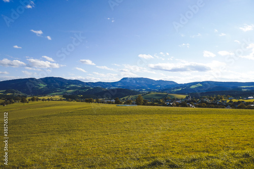 Beautiful mountainous autumn or summer landscape in Austria. © mar1sha