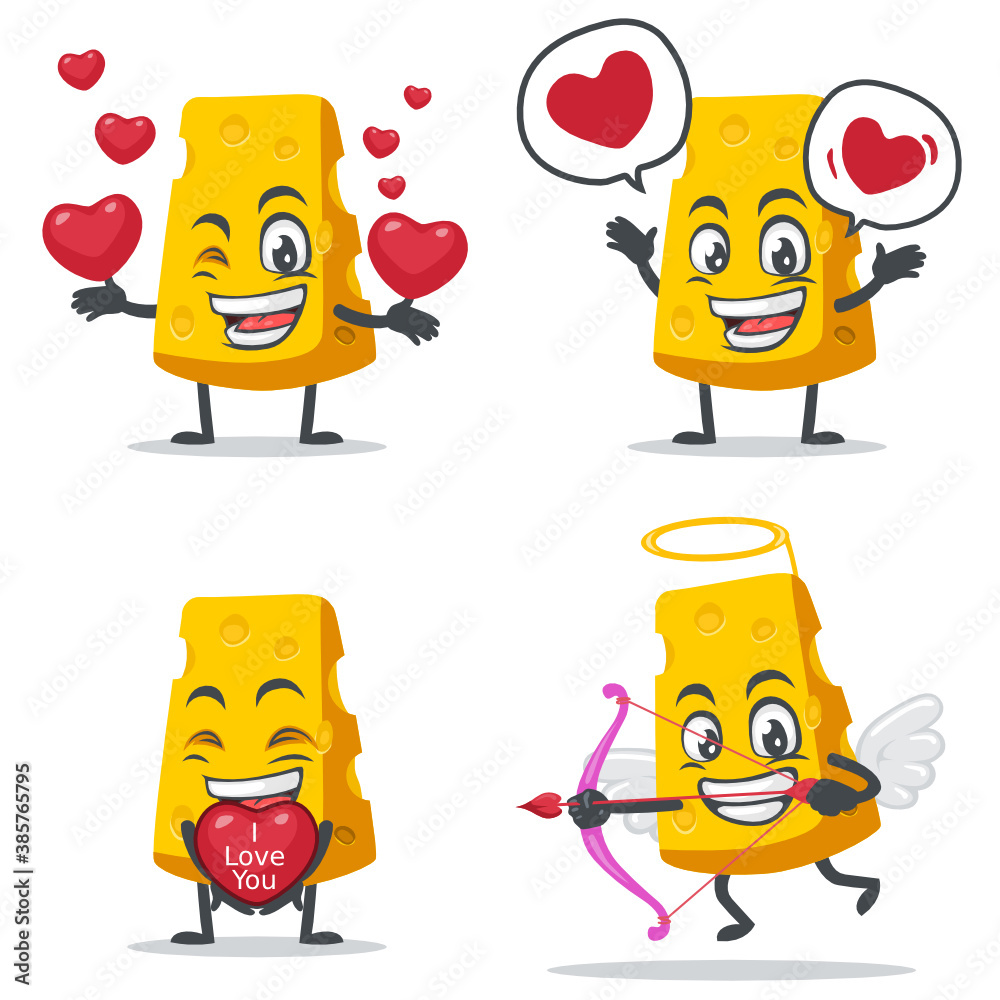 vector illustration of cheese character or mascot vector illustration of cheese character or mascot
