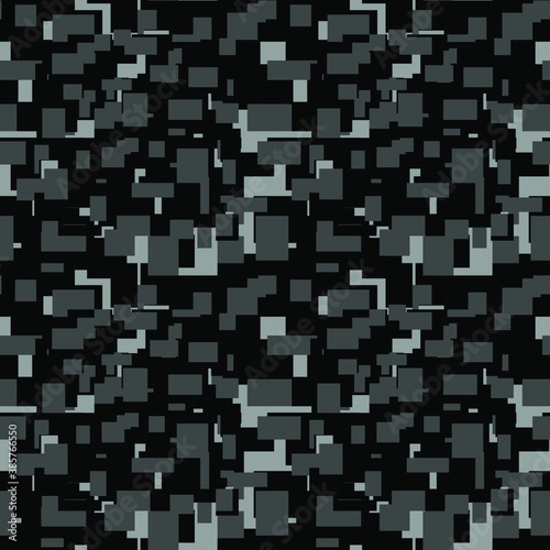 abstract seamless pattern of rectangular gray and black color shapes