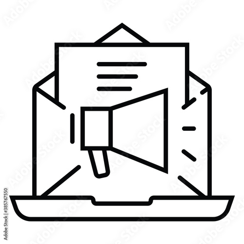Digital marketing flat illustration icon