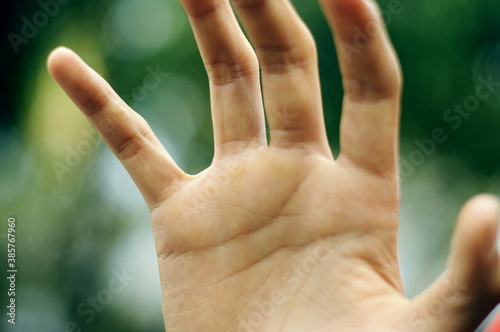 hands of the person